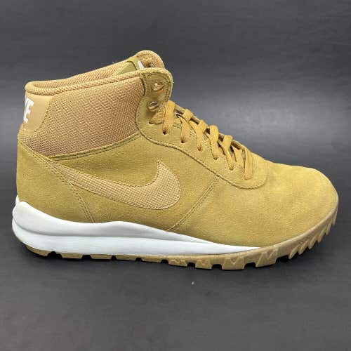 Nike Hoodland Suede Hi Top Haystack Light Brown Shoes 654888-727 Men's Size 11