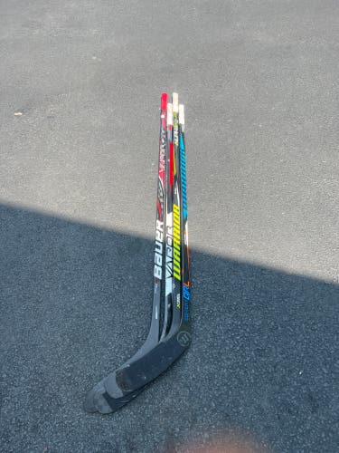 Used lefty hockey sticks. Check Description For More Details About The Sticks