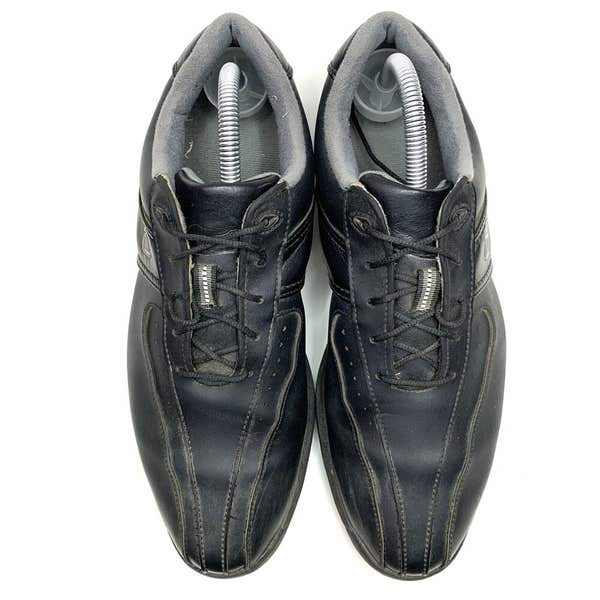 FootJoy GreenJoy Mens Size 9 M Black Leather Golf Shoes  display picture 3