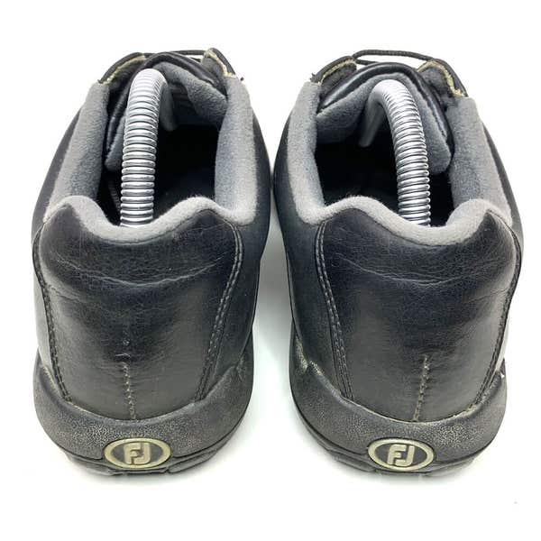 FootJoy GreenJoy Mens Size 9 M Black Leather Golf Shoes  display picture 2