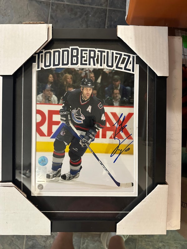 Todd Bertuzzi Vancouver Canucks signed framed photo with COA