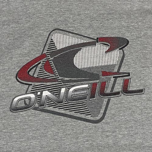 O'Neill T Shirt Mens Extra Large Grey Short Sleeve Vintage 2 Sided Graphic Logo