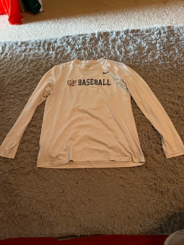 White USA Baseball long sleeve Nike shirt