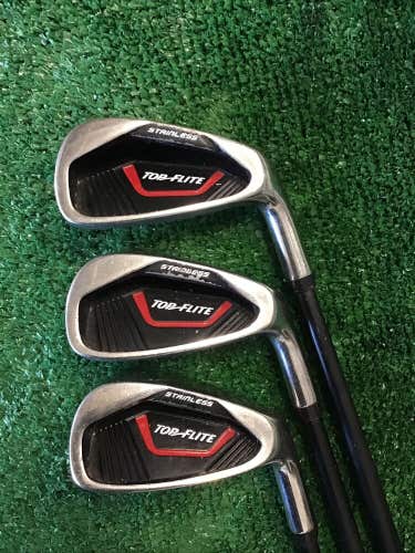 Top Flite Stainless Iron Set 7, 8, 9 With Senior Graphite Shafts