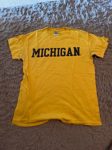 Yellow Michigan T-Shirt. Gildan heavy cotton.