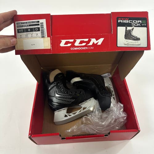 Brand New CCM RibCor 50k YT Skates | Youth Size 8D | A270