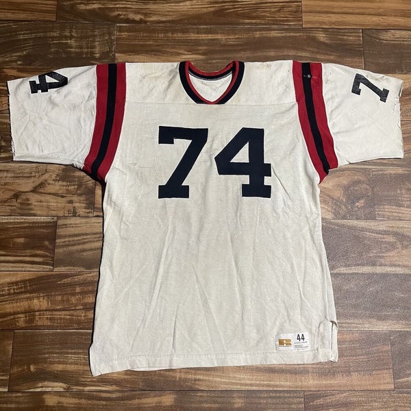 80s 90s PATRIOTS 63 Football Jersey RUSSELL ATHLETIC 