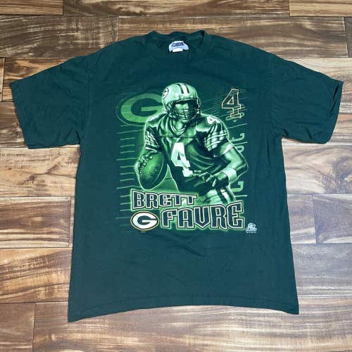 Vintage Green Bay Packers Brett Favre T-Shirt 1998 CSA NFL Size Large L