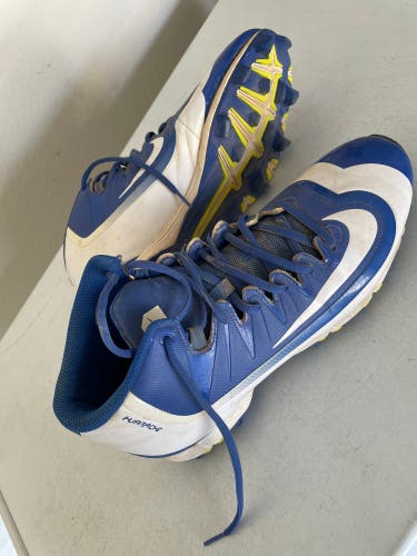 Blue Used Molded Cleats Nike Huarache