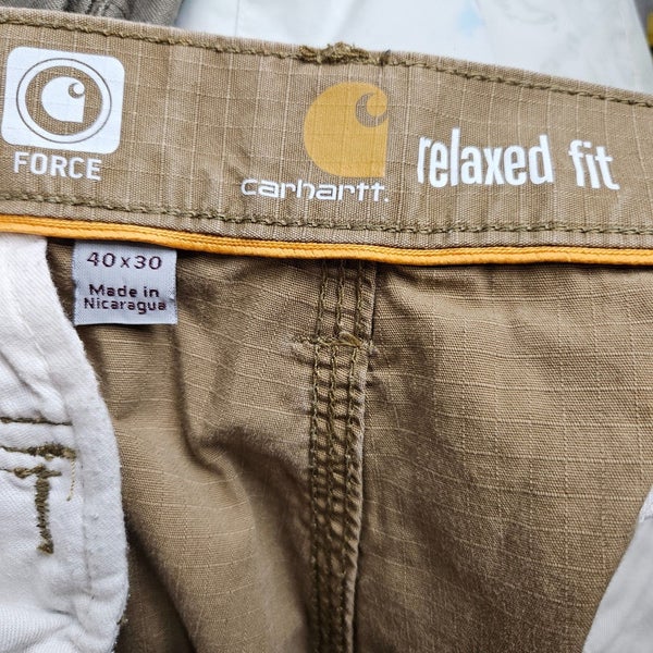 Carhartt Force Men's Size 40x30 Tappen Cargo Pants Relaxed Fit Yukon  101148-257