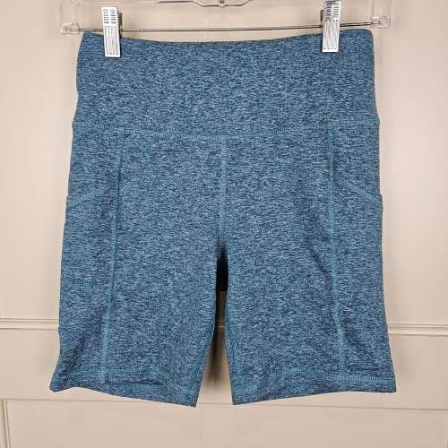 Zobha Womens Blue Athletic Workout Gym Shorts Fitted Size: S