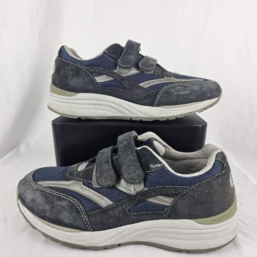 SAS JV Mesh Mens Size 8 N Narrow Blue Suede Hook Loop Comfort Shoes Sneaker