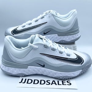 Nike Alpha Huarache Elite 4 Turf Mens Baseball Shoe White FD2743-100 Men’s Sz 12 NEW