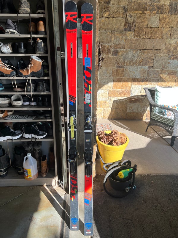Used Men's 2021 Rossignol 193 cm Racing Hero FIS GS Pro Skis With Look PX18 Bindings
