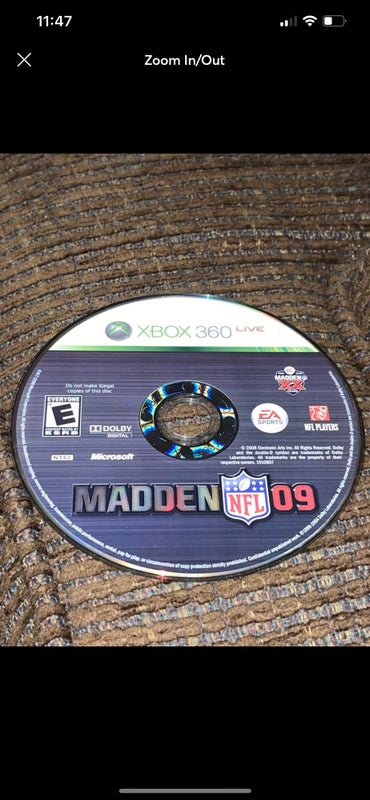 Official EA Sports Madden NFL 2009 Xbox 360 Disc Only Tested Works Video Game VT