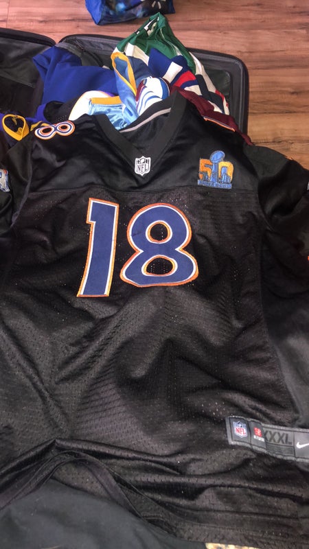 UNSIGNED CUSTOM Sewn Stitched Super Bowl 40 Black Jersey - Extra