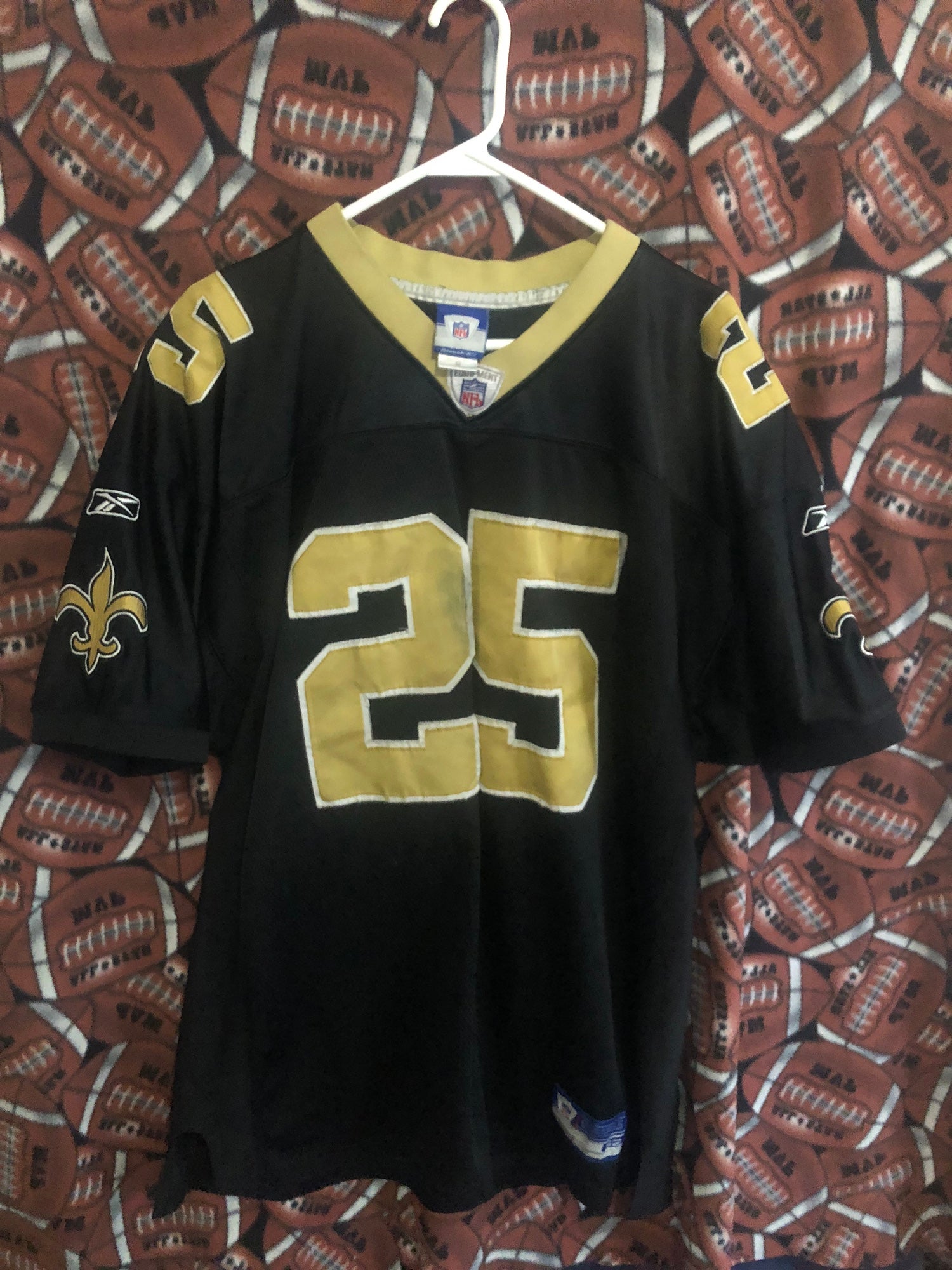 New Orleans Saints Jersey Reggie Bush Super Bowl XLIV Size 54 Black #25