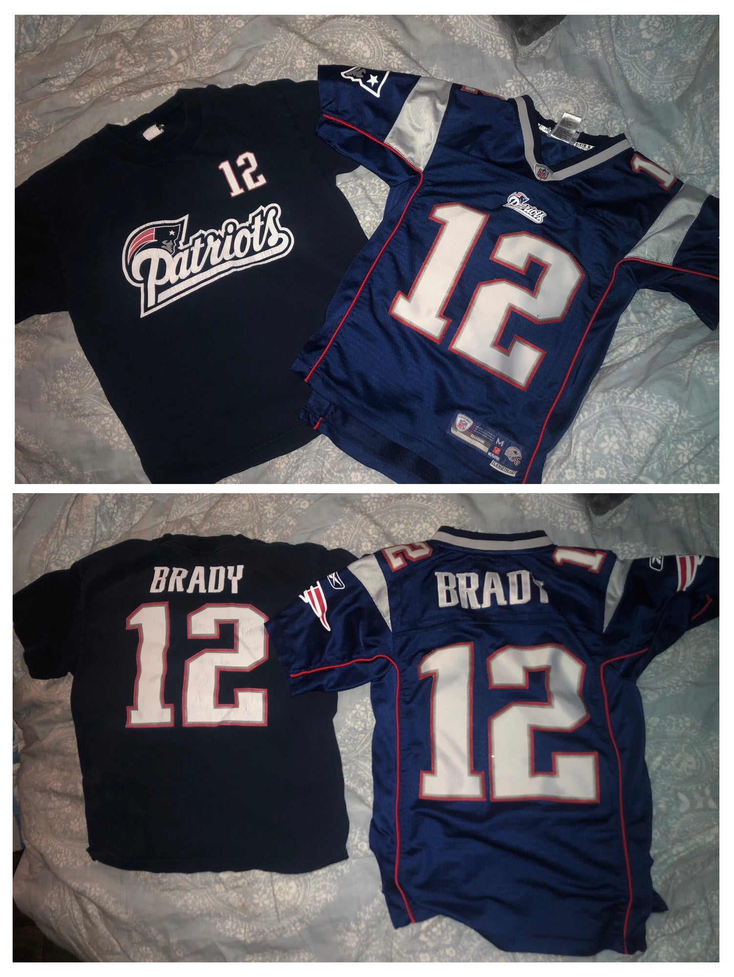 NFL PLAYERS TEAM APPAREL PATRIOTS TOM BRADY #12 JERSEY YOUTH MEDIUM 10/12