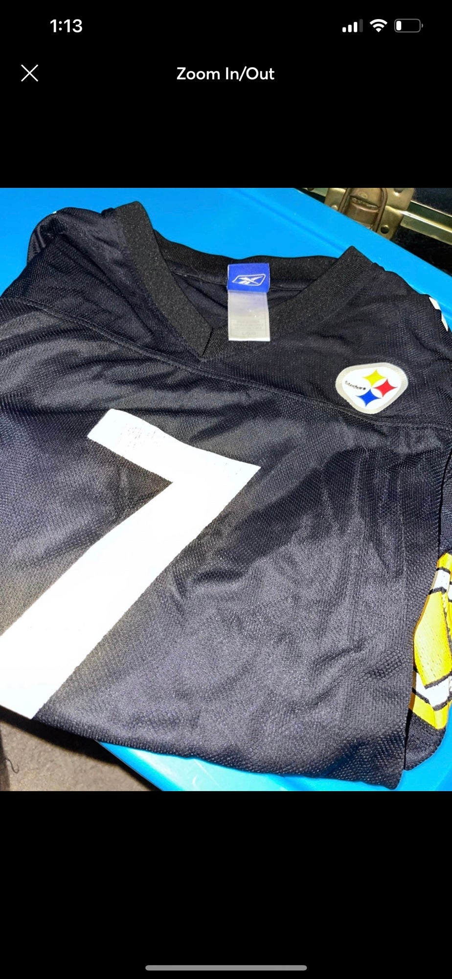 Official Reebok NFL Football Pittsburgh Steelers Ben Roethlisberger Boys  Youth J