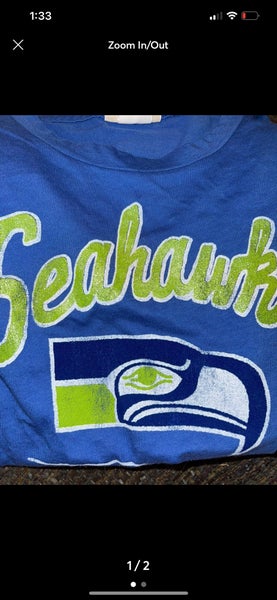 Vintage Seattle Seahawks Logo 7 Single Stitch T-Shirt