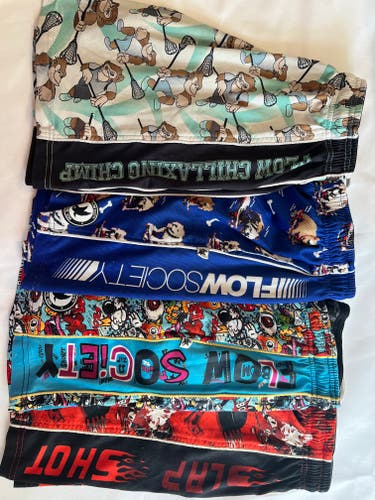 EUC FLOW SOCIETY BOYS YOUTH LAX SHORTS! (bundle)