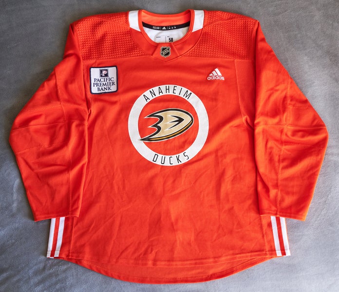 Anaheim Ducks Adidas MIC Pro Stock Hockey Practice Jersey Size 56
