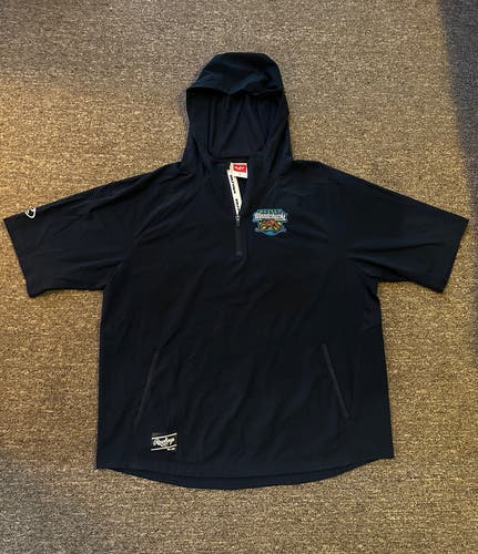 Wausau Woodchucks Men’s Rawlings 1/4 Zip Short-Sleeve Hooded Pullover