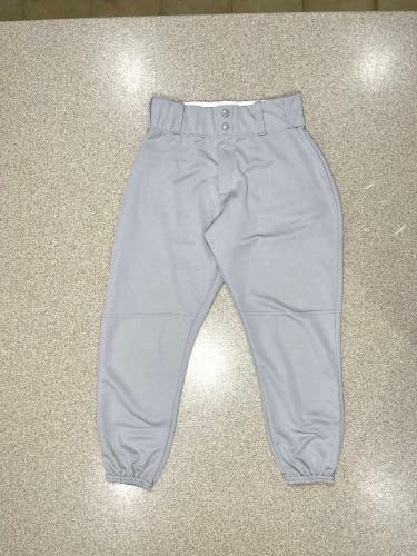 New WOT Gray Youth Large Alleson Baseball / Softball Knicker Pants