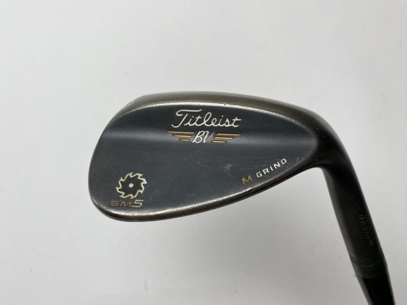 Titleist Vokey SM5 Raw Black 60* 8 Bounce M-Grind Wedge Steel Mens RH