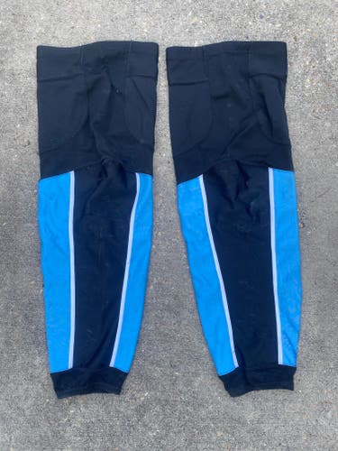 CCM Edge Pro Stock Hockey Shin Pad Socks Milwaukee Admirals Large Black 8173