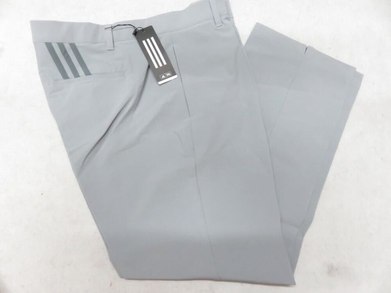 NEW * Adidas ULTIMATE 3 STRIPE Golf Pants - Size 38 x 30 - Gray