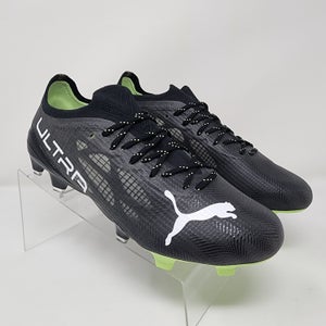 Puma Soccer Cleats Mens 7 Black Ultra 1.4 FG/AG Logo Spell Out Molded Lace Up