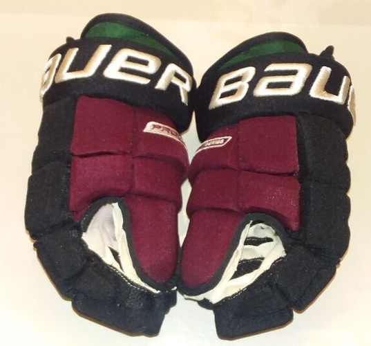 ARIZONA COYOTES Clayton Keller game-worn 13-inch Bauer Pro Series kachina-style gloves 2022-23