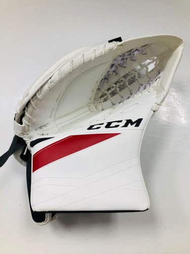 New CCM E3.5 Senior Hockey Goalie Catcher Glove white black red Off hand goal SR