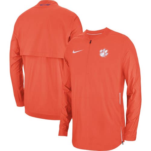 NWT mens small niKe Clemson tigers coaches 1/2 half zip lockdown pullover jacket FTBL