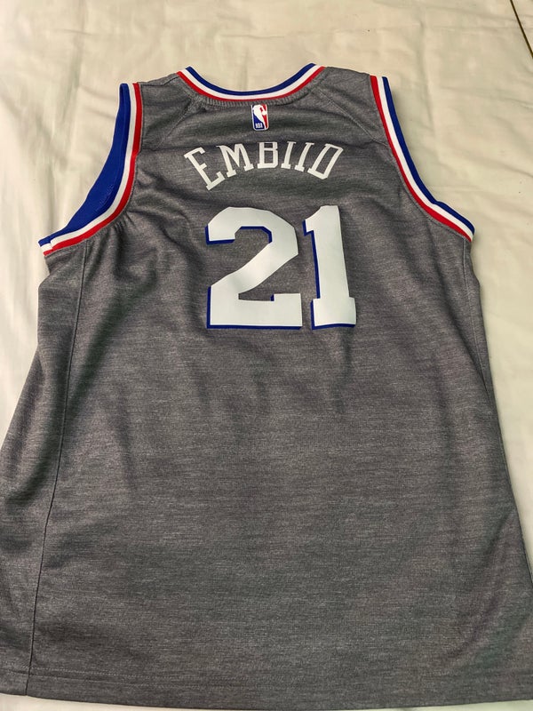 Men's Philadelphia 76ers Joel Embiid Nike Gray City Edition Swingman Jersey