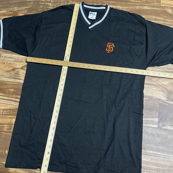 Vintage San Fransisco Giants MLB Gray Button Up Jersey Size L Short Sleeve