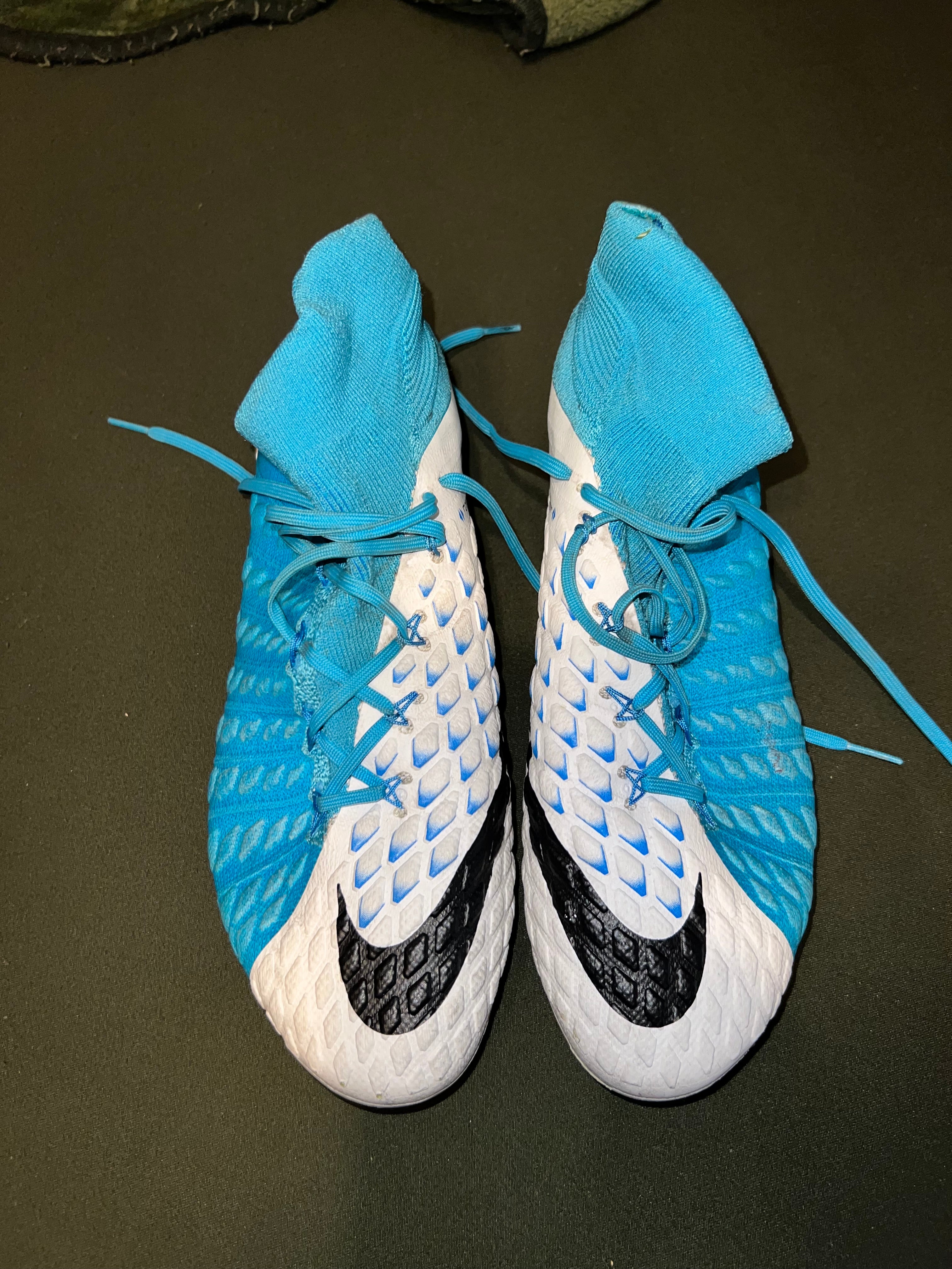pijp regisseur Reinig de vloer Blue Used Men's Size 11 (Women's 12) Molded Cleats Nike Hypervenom Phantom  III DF FG Cleats | SidelineSwap