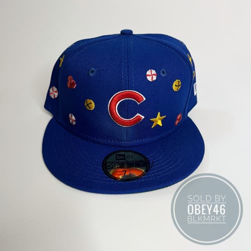 MLB CHICAGO CUBS  NEW ERA HAT 59FIFTY MLB FITTED BASEBALL HOLLY CAP 7 1/8