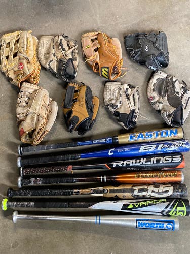Baseball Equipment Lot ( Check Description)
