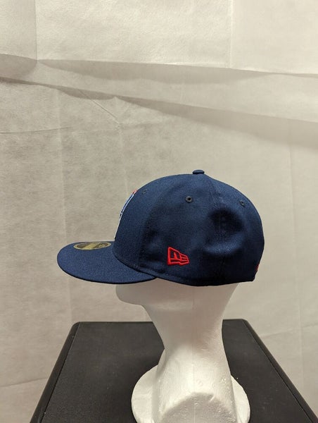 New England Patriots Hat Cap Size 7 5/8 Fitted New Era 59Fifty NFL Football  Blue