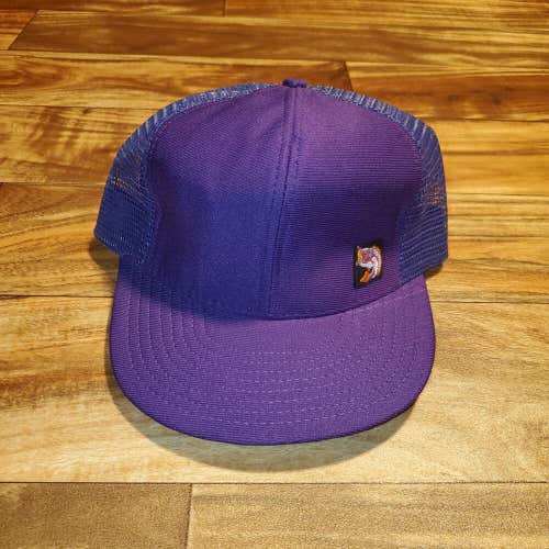 NEW Vintage Bass Fishing Purple Trucker Mesh Patch Hat Cap Vtg USA Made Snapback