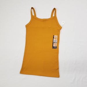 Adult Cami No Boundaries Ribbed Stretch Tank Top Undershirt Yellow Size XS 1 NWT