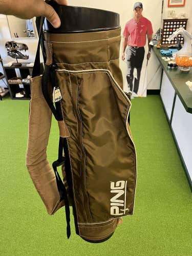 Single Strap Light Weight Brown Old School Ping Golf Bag