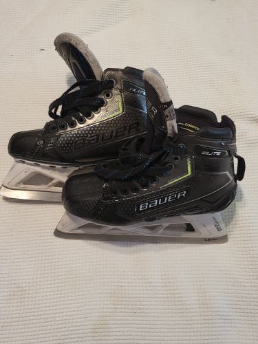 Youth Used Bauer Elite Hockey Goalie Skates Regular Width Size 6