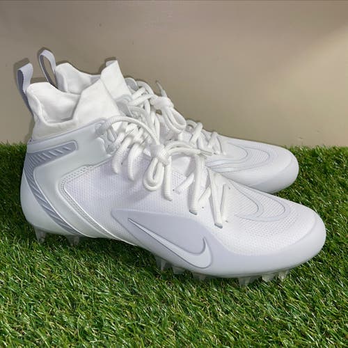 *SOLD* Nike Alpha Huarache 8 Elite LAX Lacrosse Cleats White CW4440-110 Men's 9 NEW