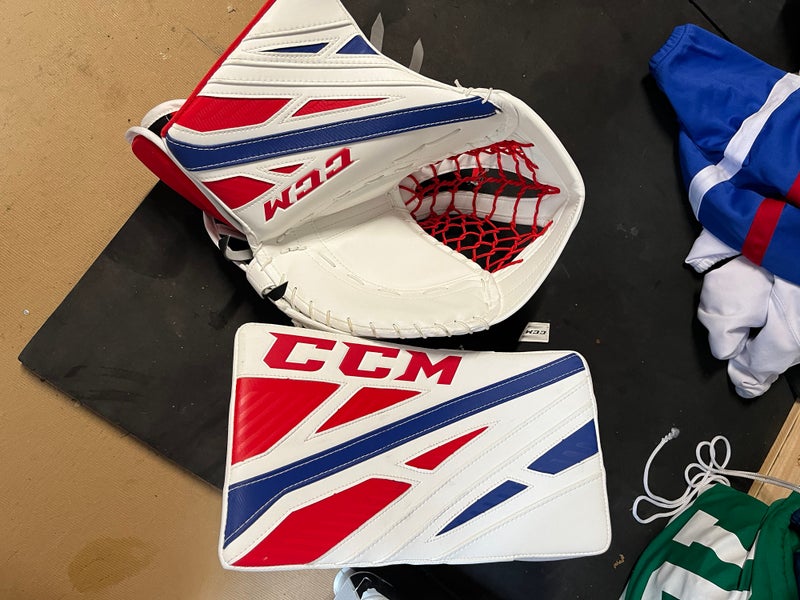 NEW CCM E Flex 4 Pro Hockey Goalie Blocker & Glove