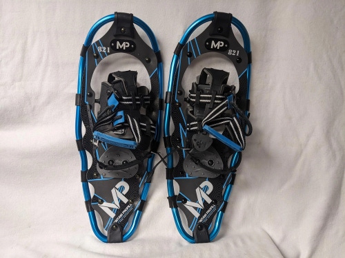 Mountain Profile MP821 Snowshoes Size 21 In Color Blue Condition Used