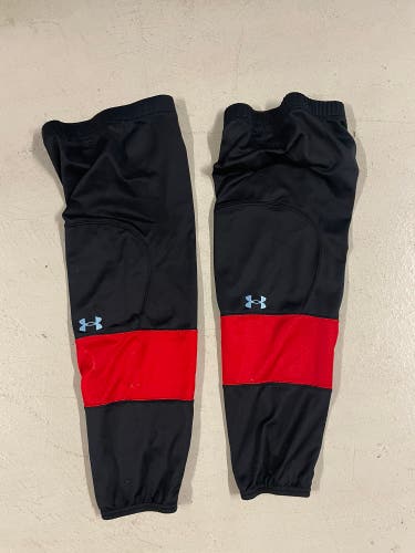 Black Used Large Under Armour Pro Stock Socks