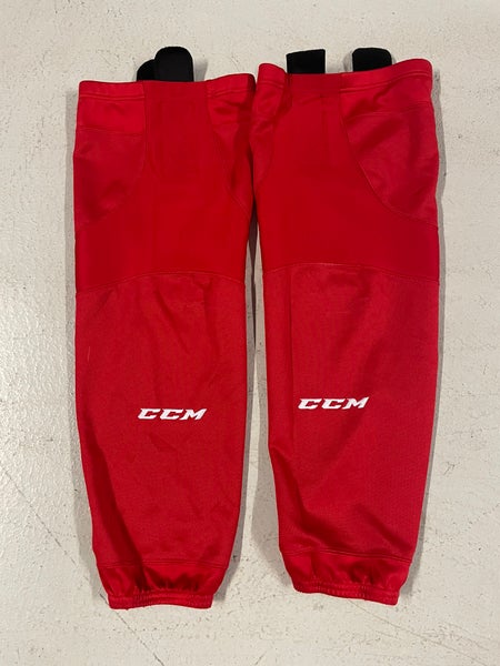 Red Used Medium CCM Socks High Quality Oshawa Generals Used